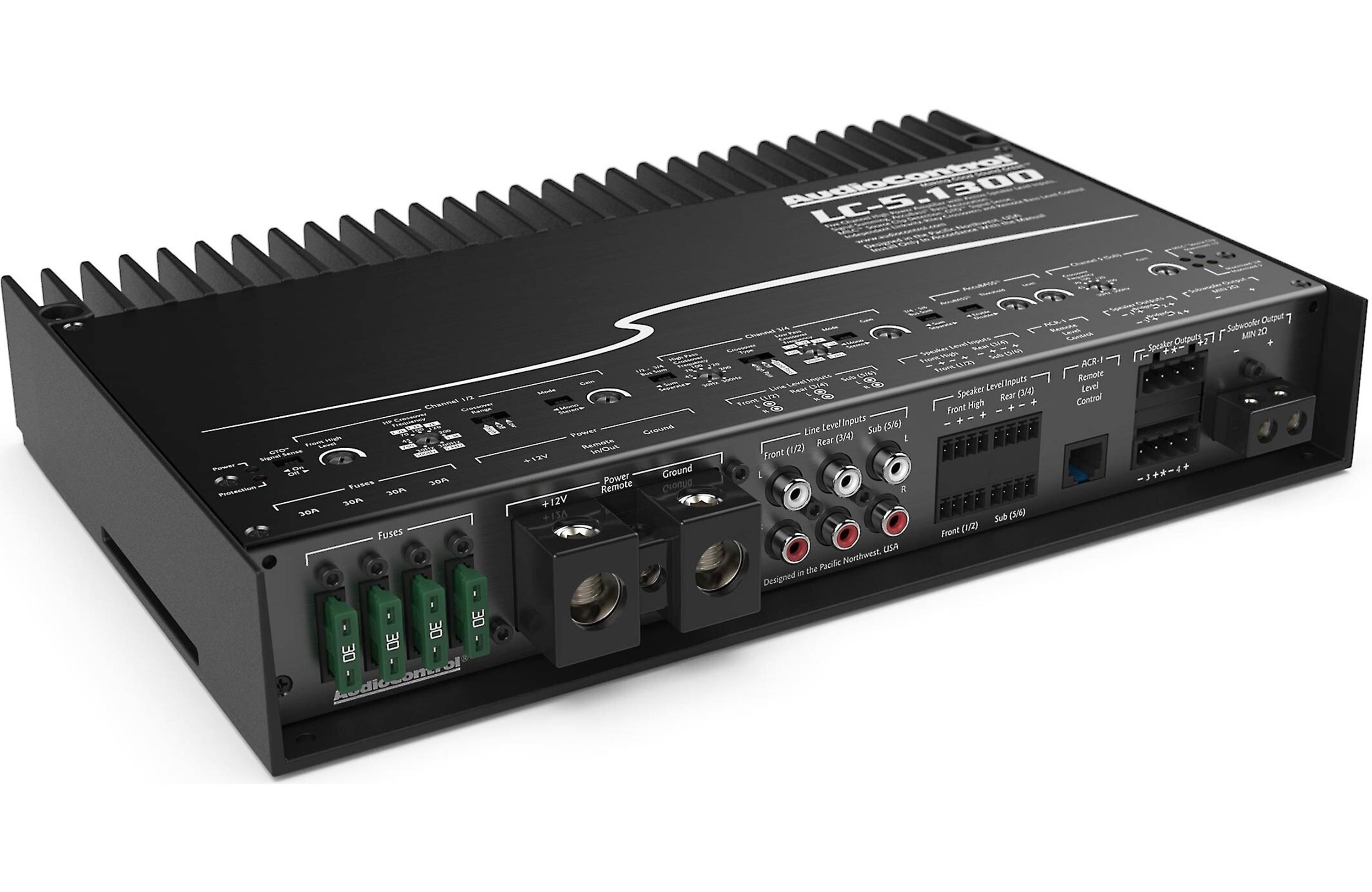 AudioControl LC-5.1300 5-channel car amplifier — 100 watts RMS x 4 at 4 ohms + 500 watts RMS