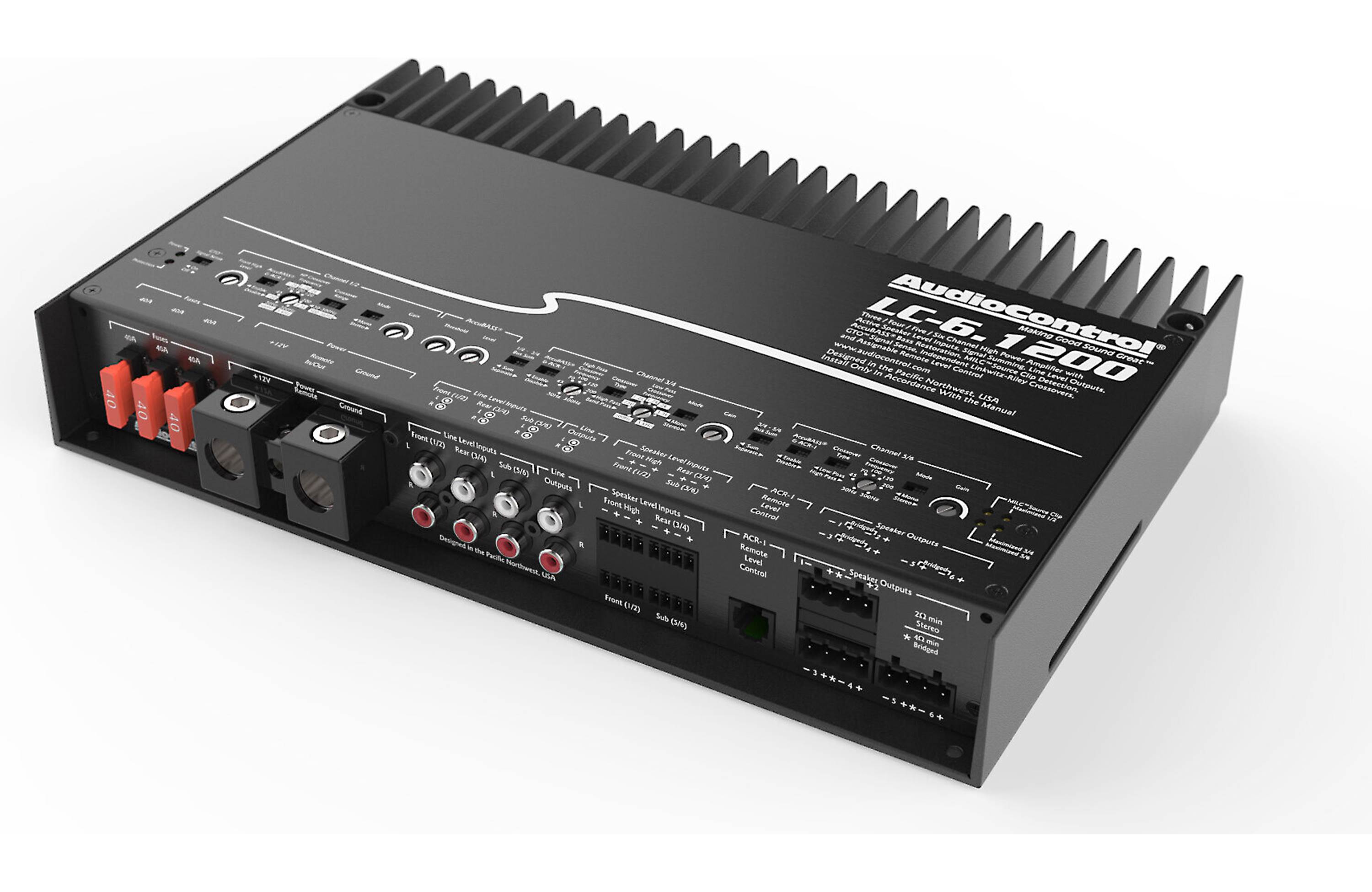 AudioControl LC-6.1200 6-channel car amplifier — 125 watts RMS x 6