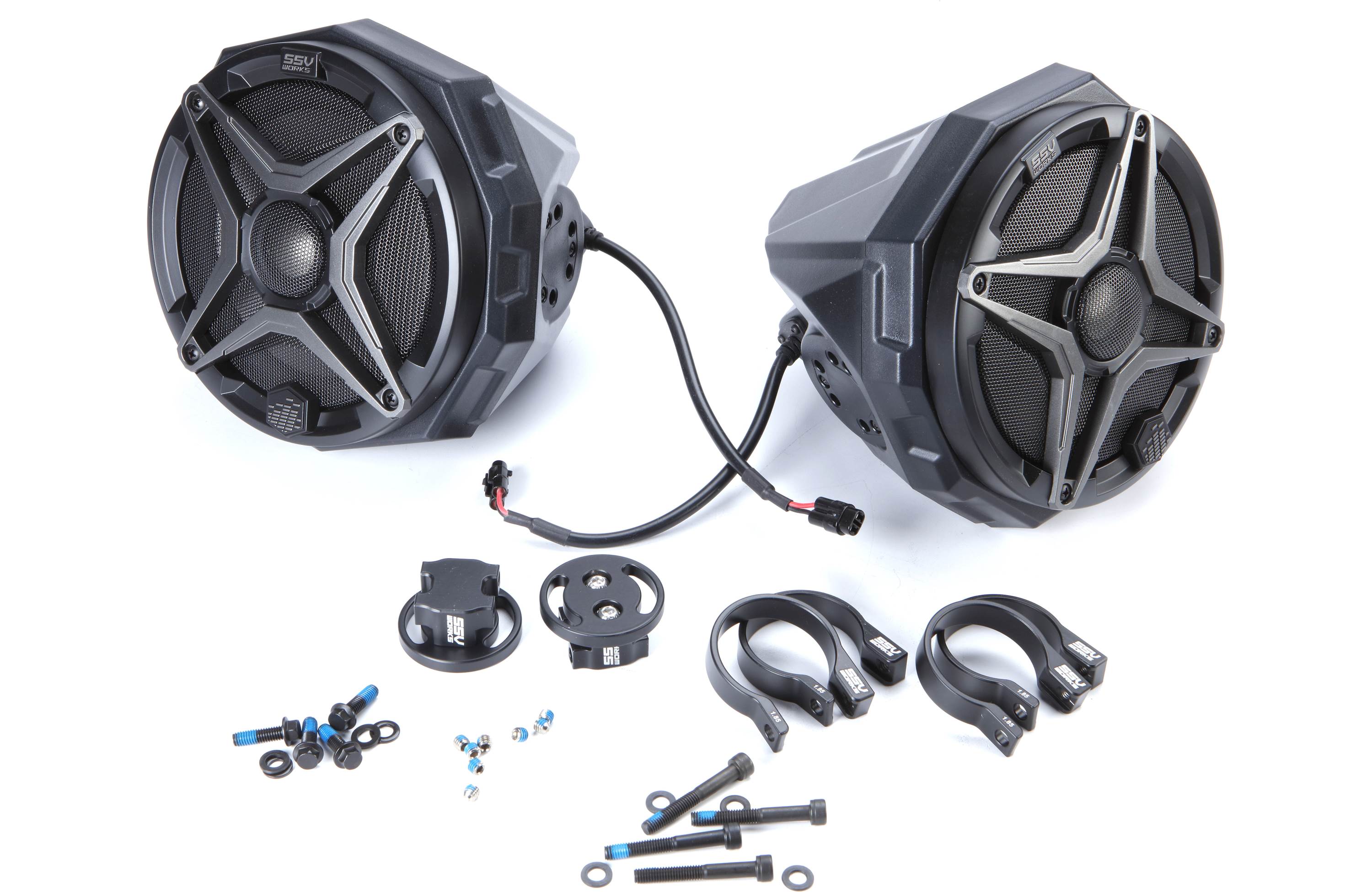 SSV Works US2-C65/185A Cage-mount speaker pods with SSV Works 6-1/2