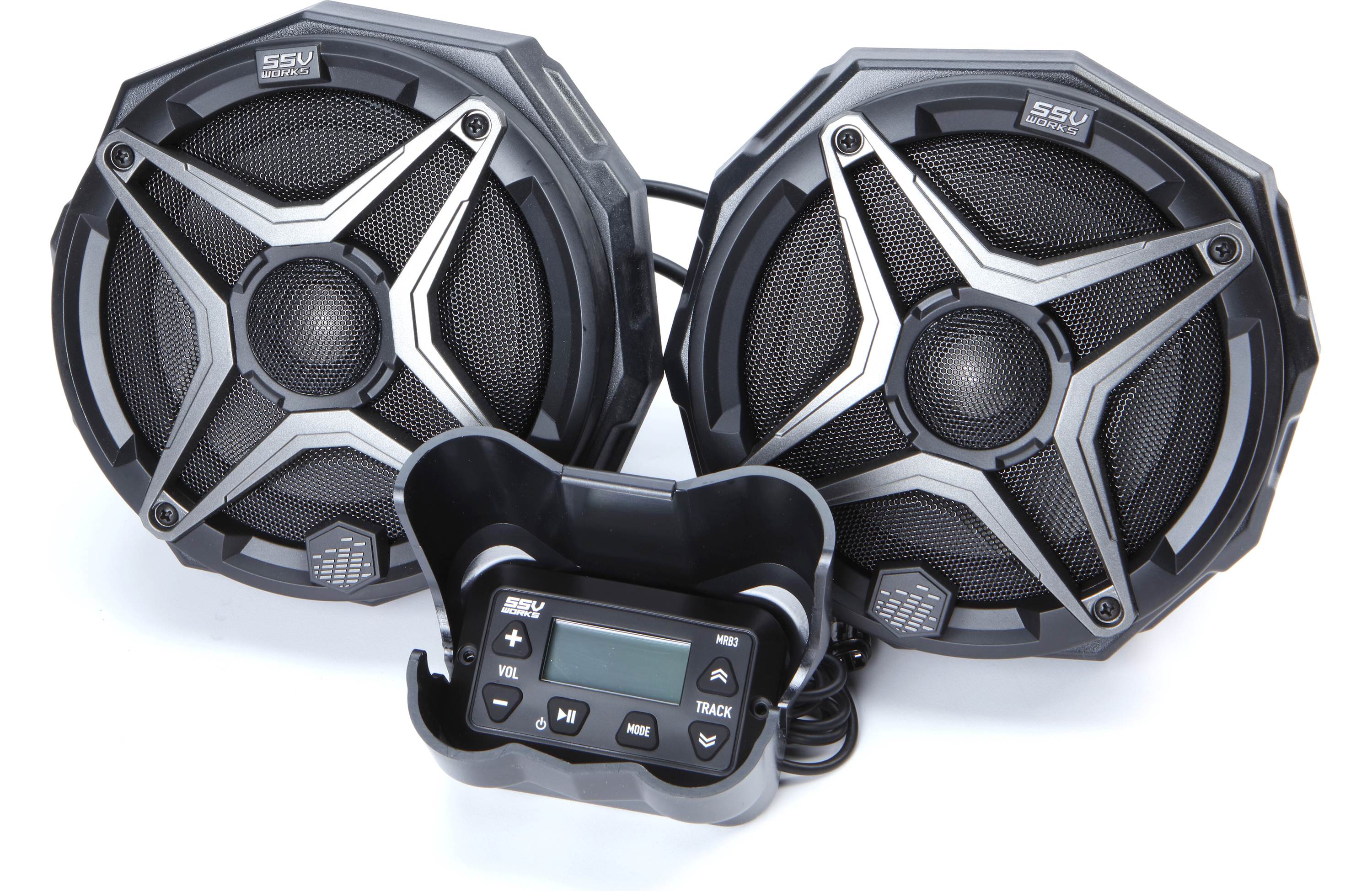 SSV Works F3-2A Audio upgrade kit for the Can Am Spyder F3: contains MRB3 receiver, SSV Works 6-3/4
