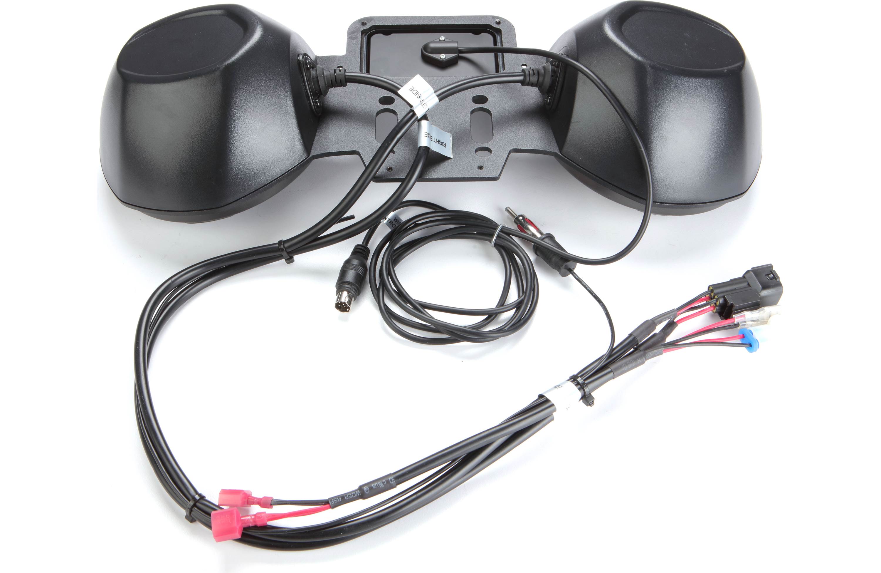 SSV Works RKR-2K 2-speaker audio kit for the Can-Am Ryker — includes the MRB3 Bluetooth controller and two Kicker 4