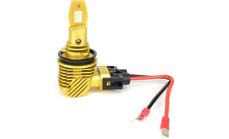 MX Series L-shaped LED headlight bulbs — 8,000 lumens brightness rating (True White) -LUC MX-H11