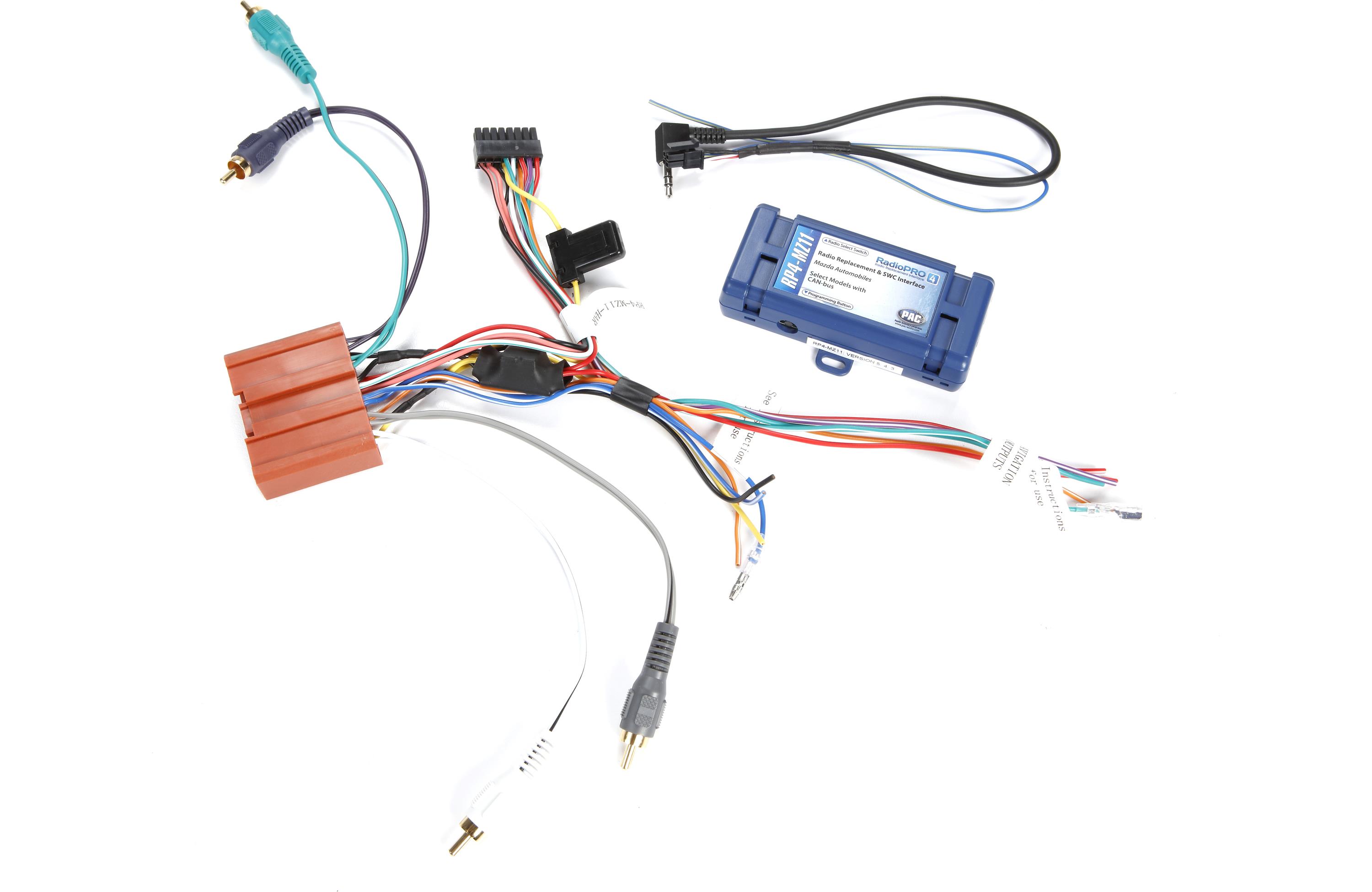 PAC RP4-MZ11 Wiring Interface safety warning chimes, and factory amp in select 2007-15 Mazdas