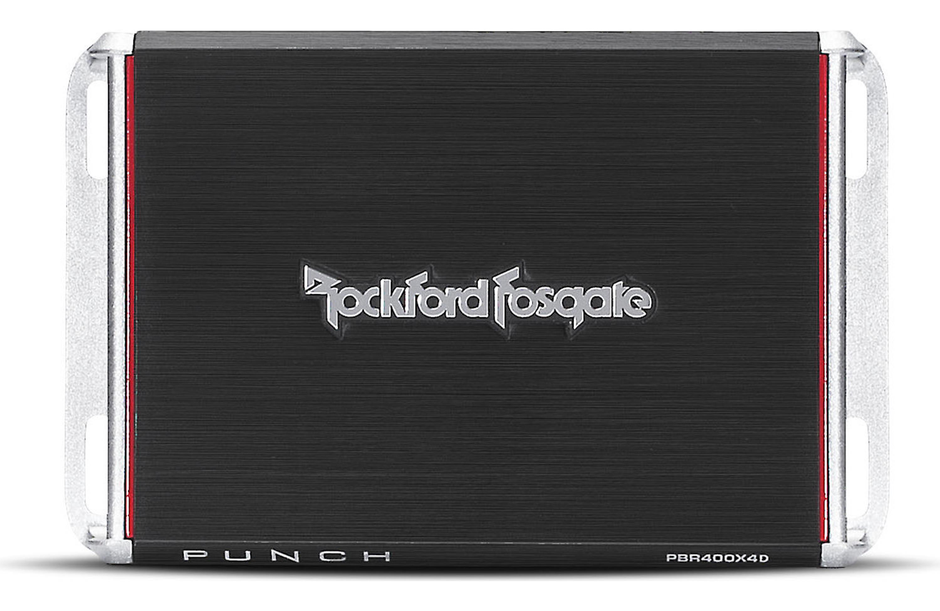 Rockford Fosgate Punch PBR400X4D Compact 4-channel car amplifier — 50 watts RMS x 4