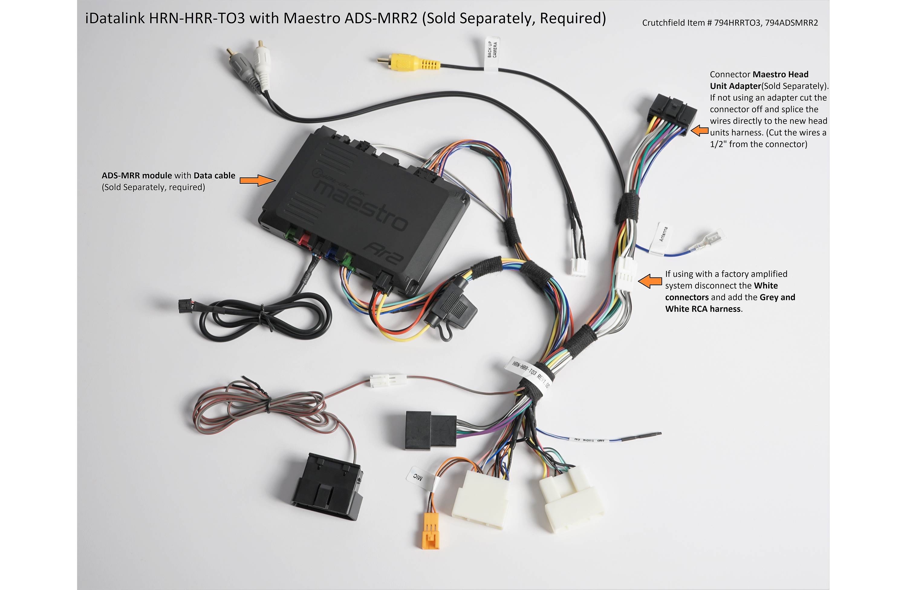 iDatalink HRN-HRR-TO3 radio replacement harness for select 2018- UP Toyota vehicles