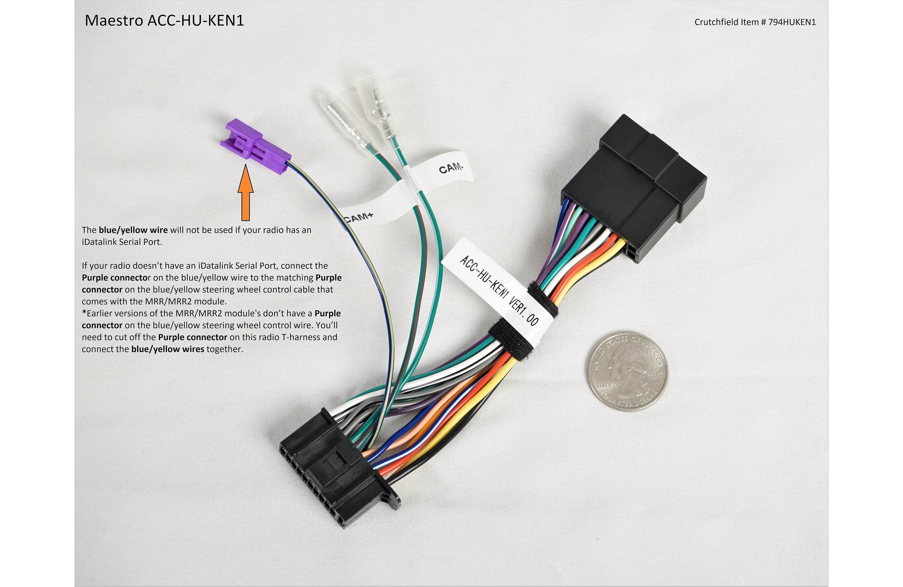 iDatalink ACC-HU-KEN1 Connect select Kenwood and JVC radios to compatible iDatalink T-harnesses