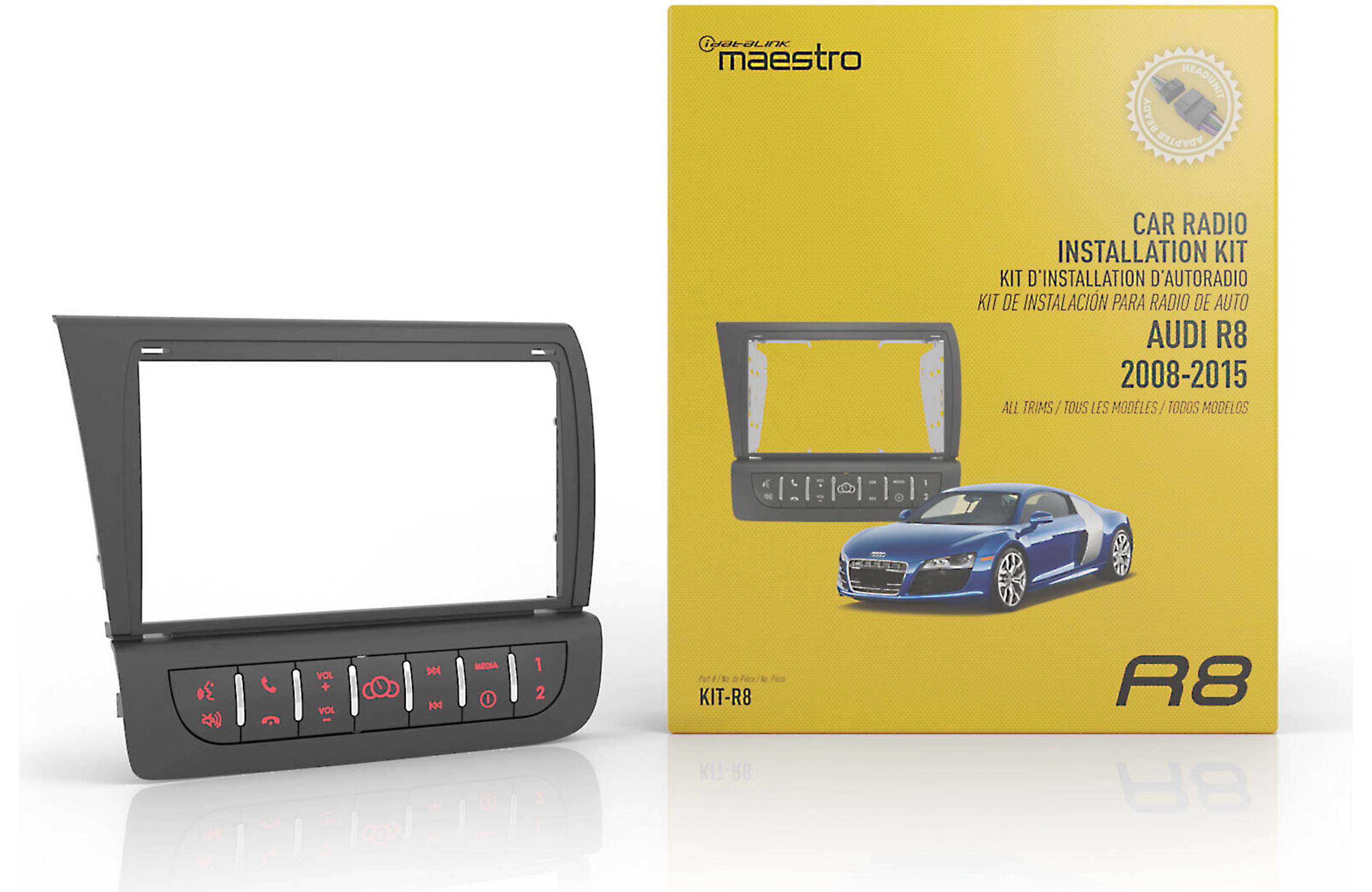 iDatalink-compatible double-DIN car stereo in 2008-15 Audi R8 vehicles ADS KIT-R8