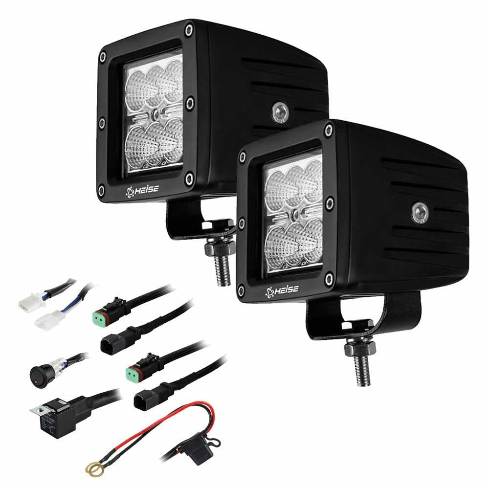 Cube Flood Light - 3 Inch, 6 LED, 2-Pack with Harness - HE-CL32PK
