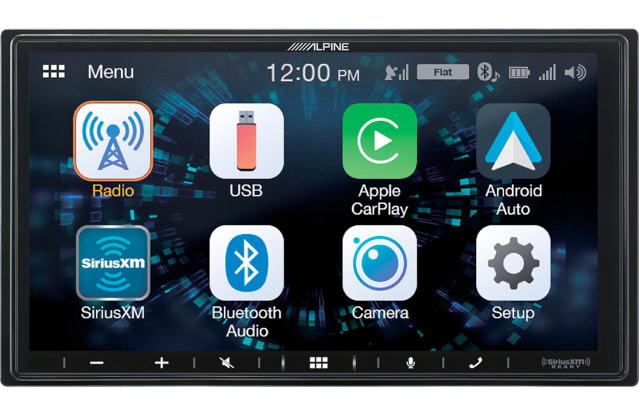 Alpine ILX-W650 Receiver with PAC RPK4-FD2101 2015 and later Ford Truck Kit with Back up Camera and License Plate Frame