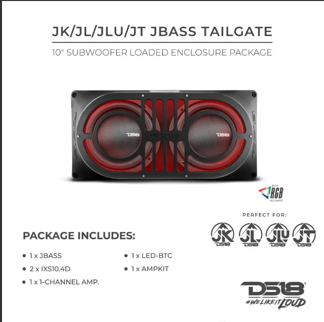 DS18 Jeep JBASS Platinum Tailgate Combo
