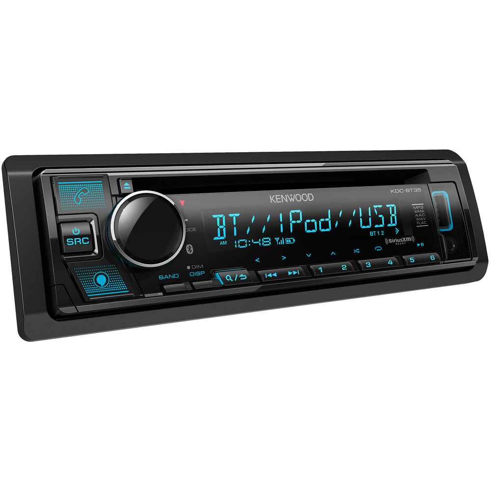 Kenwood KDC-BT35 Single-DIN CD Multimedia Receiver with Bluetooth and Built-in Alexa