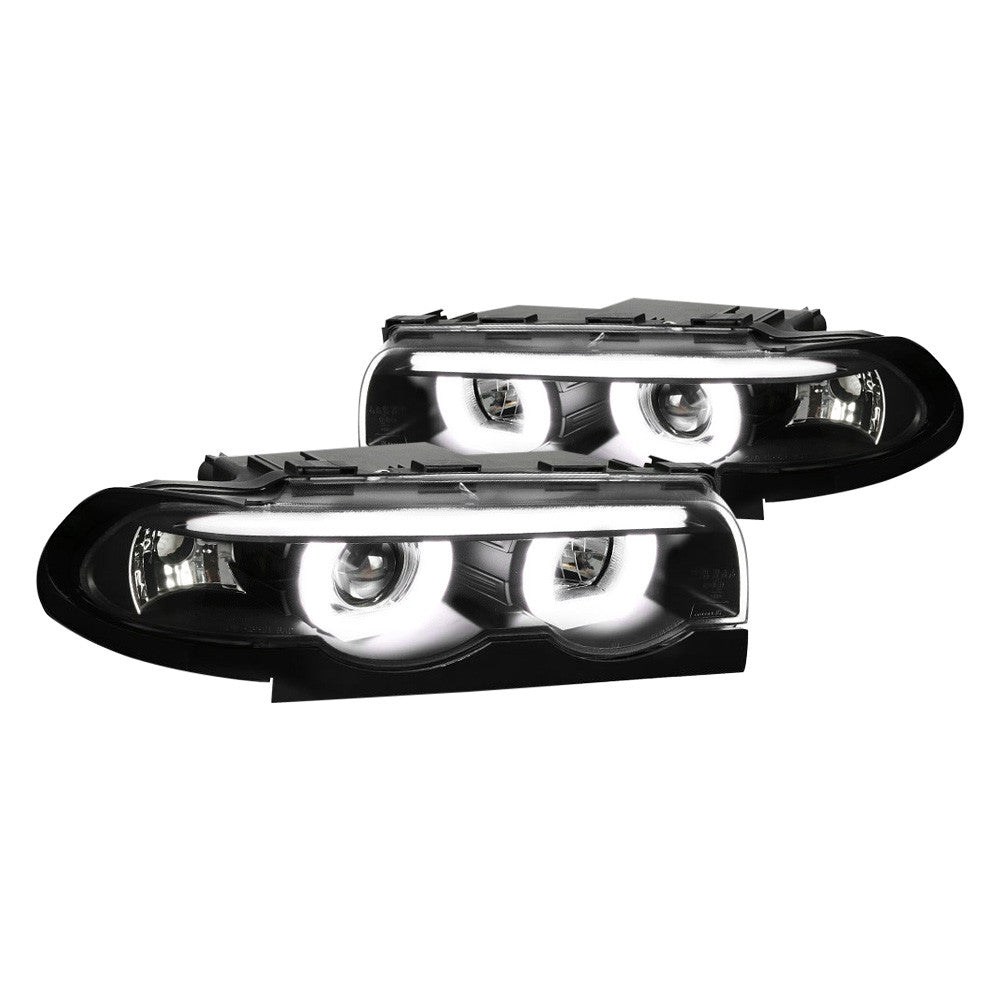 Spec-D 95-01 BMW E38 7 Series Projector Headlights Black
