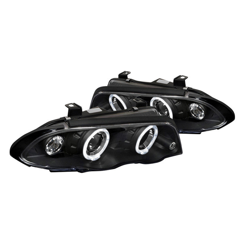Spec-D 99-01 BMW E46 3 Series Sedan Headlights Halo Projector Black