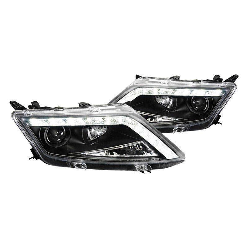Spec-D 10-12 Ford Fusion Headlights Dual Halo Projector Black/Clea