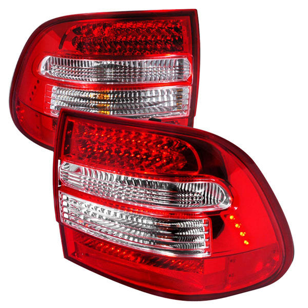 Spec-D 03-06 Porsche Cayenne LED Tail Lights Chrome/Red