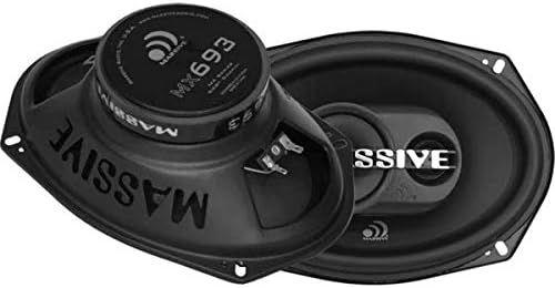 Massive Audio MX693 – 6x9 Inch, 120 Watts Max, 60 Watts RMS, MX Series Coaxial Speakers, 13mm Dome Ferro Fluid Tweeters+66mm Mid-range, 1 “ High Temp Voice Coils, 12dB Crossovers, 4 Ohm (Sold AS Pair)