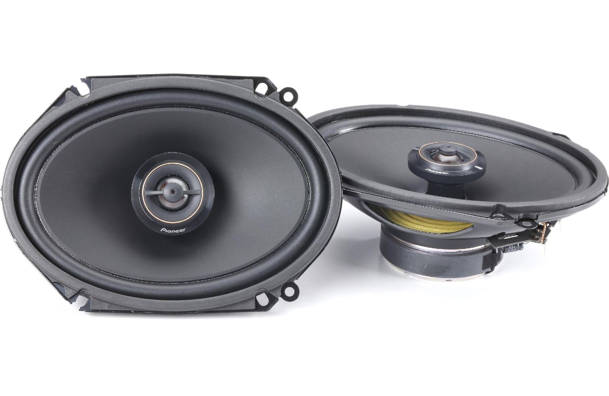PIONEER TS-D68F 2-Way Car Audio Speakers, Full Range, Clear Sound Quality, Easy Installation and Enhanced Bass Response, 6 x 8” Speakers