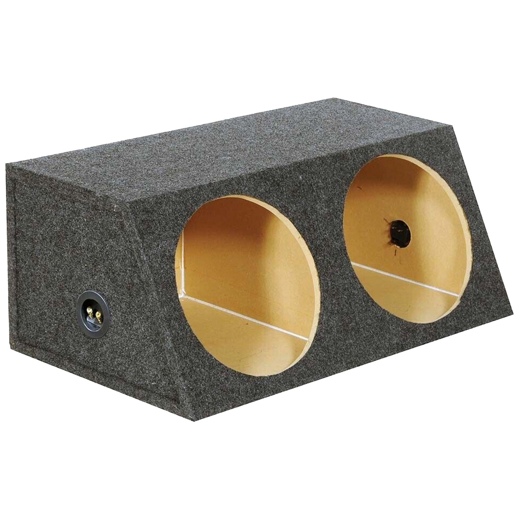 Q-Power Dual 15″ Sealed Wedge Style Woofer Enclosure