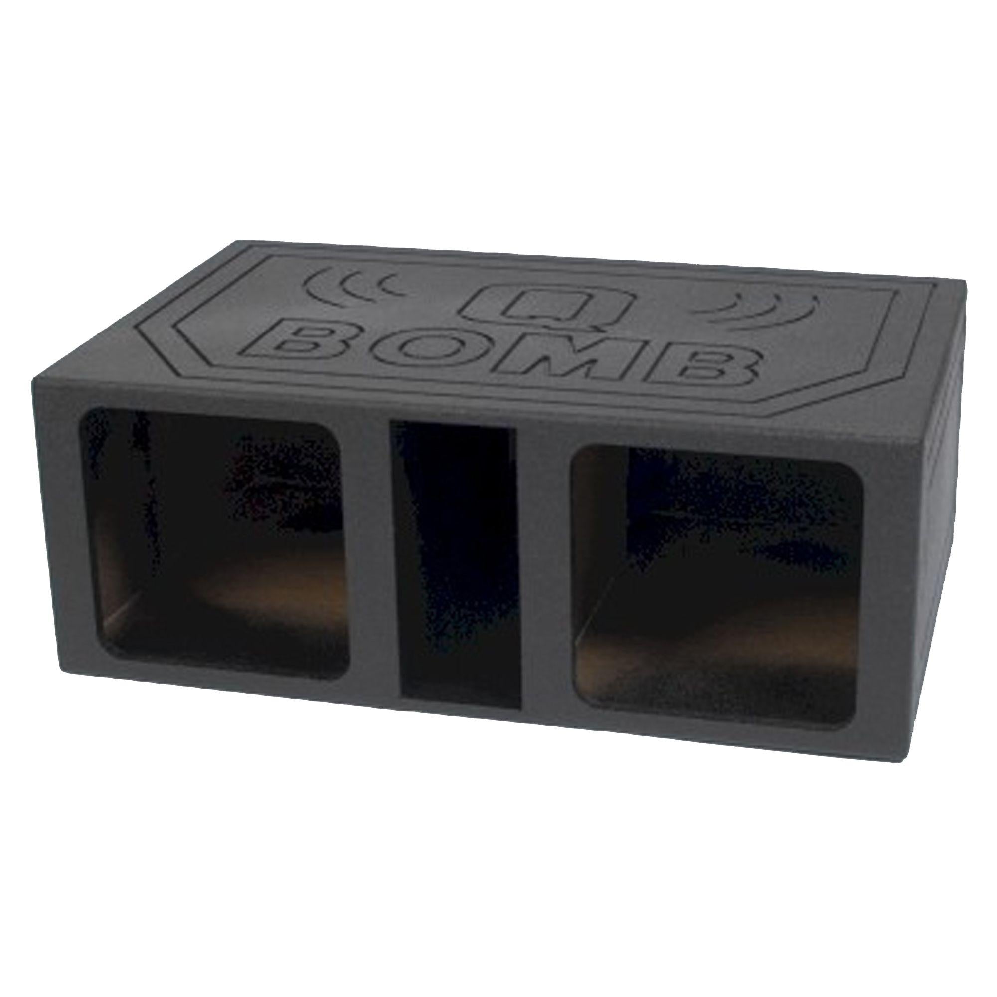 Q-Bomb Dual 12″Large Ported Woofer Enclosure for Square Woofers