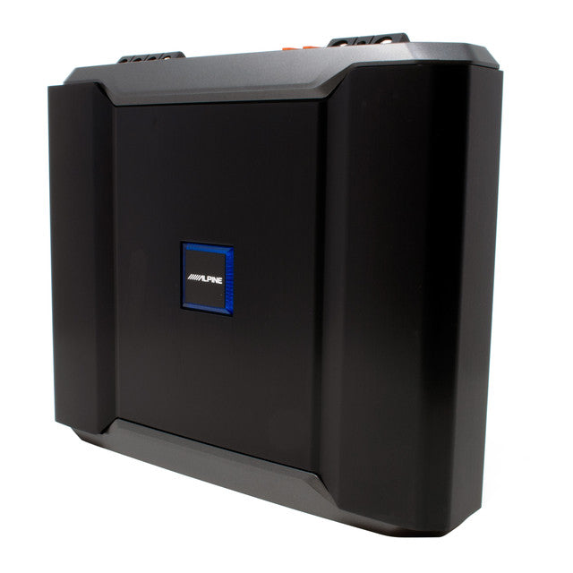 Alpine R-SB10V Pre-Loaded R-Series 10-inch Subwoofer Enclosure, Alpine R-A75M 750 Watt Mono Amplifier, and Wiring Kit