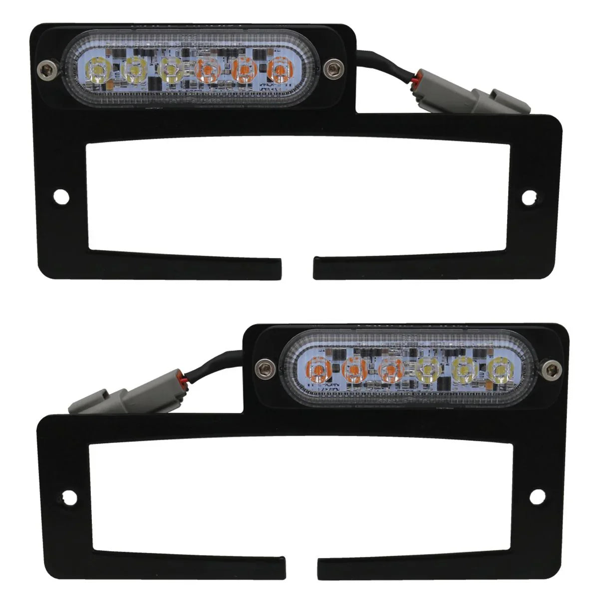 Race Sport Add On White-Amber LED Strobe Flasher Heavy Duty Plate for Hitch Light Bar Kits