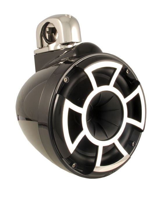 Wet Sounds REV 10 Fixed Clamp Tower Speakers with Wet Sounds Suitz speaker Covers - Black