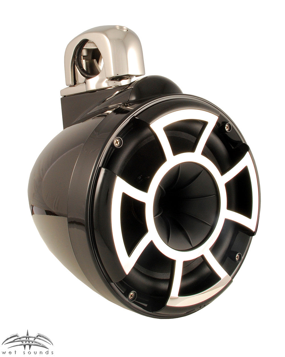 Wet Sounds REV 8 Fixed Clamp Tower Speakers with Wet Sounds Suitz speaker Covers - Black