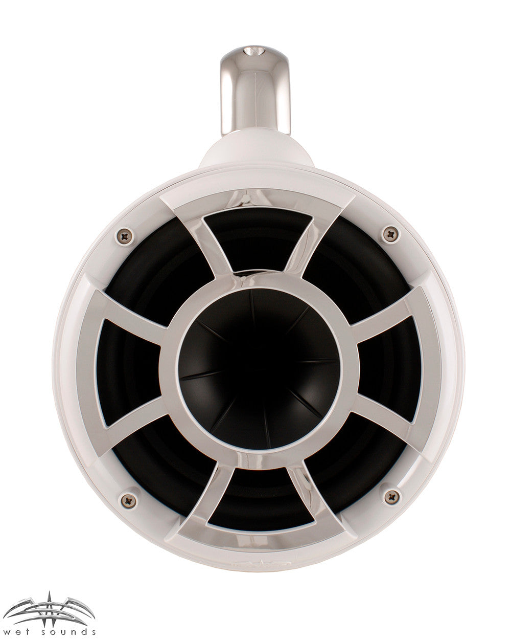 Wet Sounds REV 8 Fixed Clamp Tower Speakers with Wet Sounds Suitz speaker Covers - White