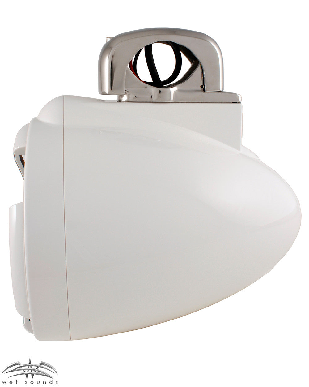 Wet Sounds REV 8 Fixed Clamp Tower Speakers with Wet Sounds Suitz speaker Covers - White
