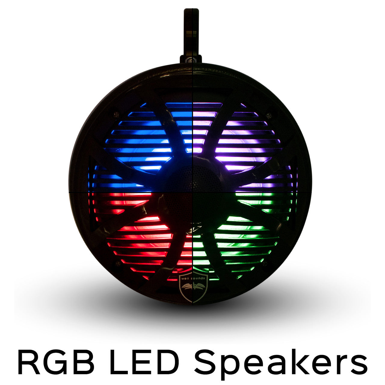 Wet Sounds REVO 6-SWB Black 6.5 Inch Marine LED Speakers & Enclosures (1.75