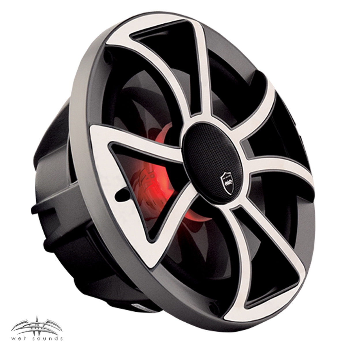 Wet Sounds REVO 10CX XS-G-SS Gunmetal & Stainless XS Grill 10 Inch Marine High Performance LED Coaxial Speakers (pair)