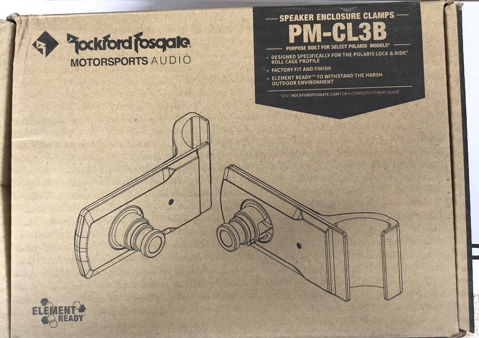 Rockford Fosgate PM-CL3B Speaker Enclosure Clamps