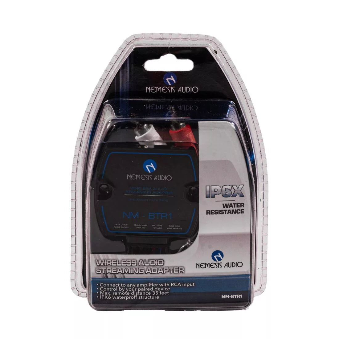 Nemesis Audio NM-BTR1 IP6X Water Resistant Wireless Audio Streaming Adapter