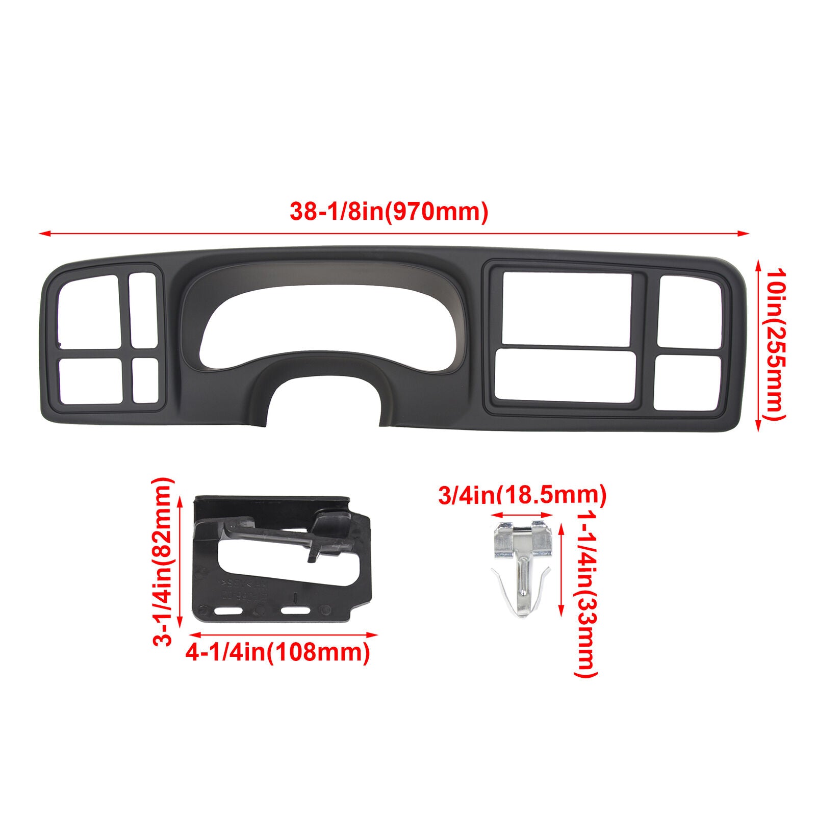 Double DIN Car Stereo Radio Install Dash Kit Fit For 99-02 Silverado Sierra GM