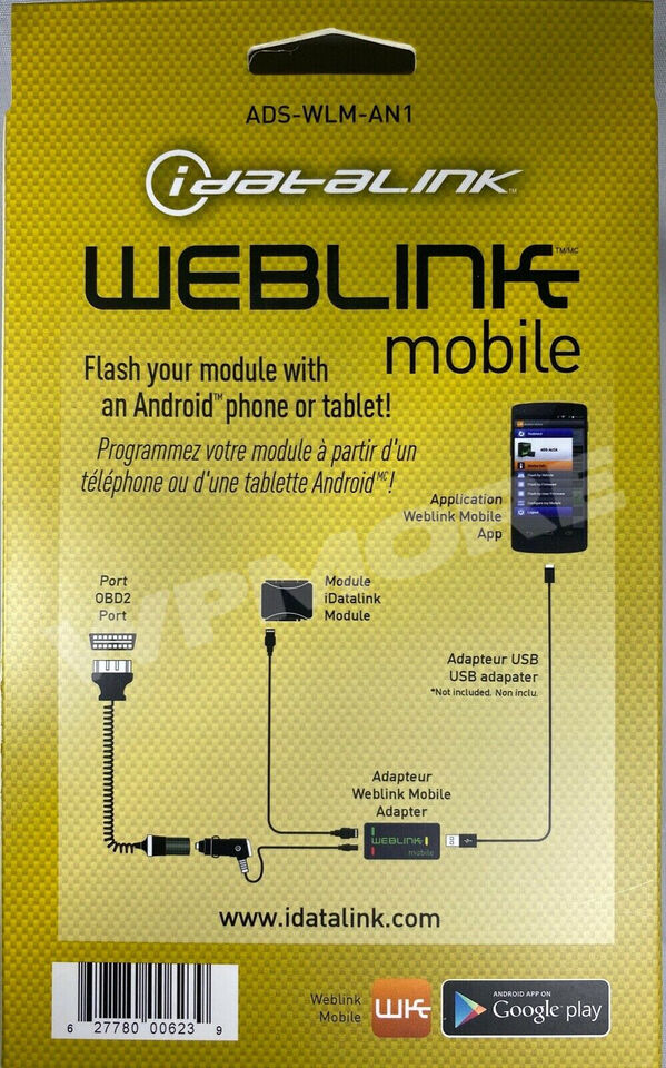 iDatalink ADS-WLM-AN1 Weblink Mobile Uploader For Android Phones or Tablet