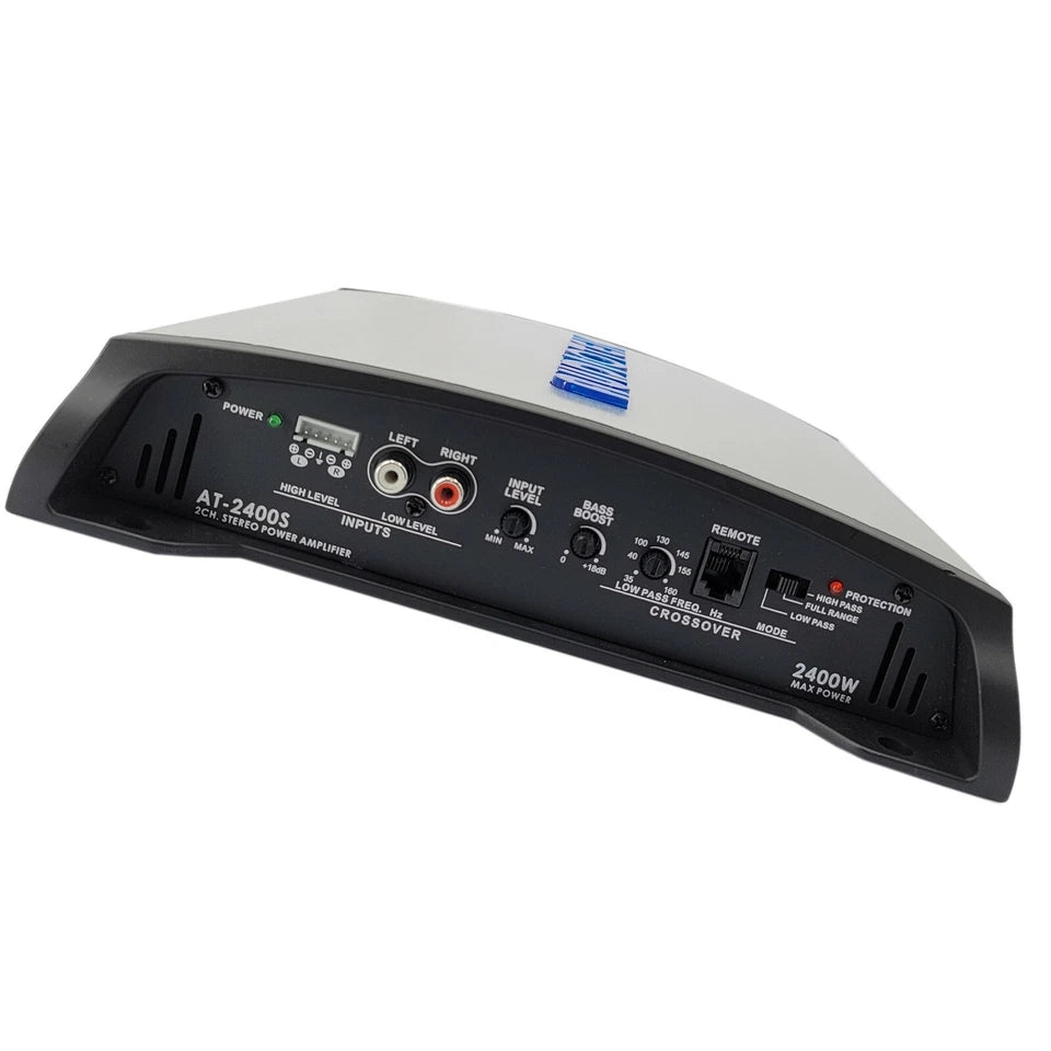 Audiotek AT-2400S 2400W 2-Channel Car Audio Amplifier