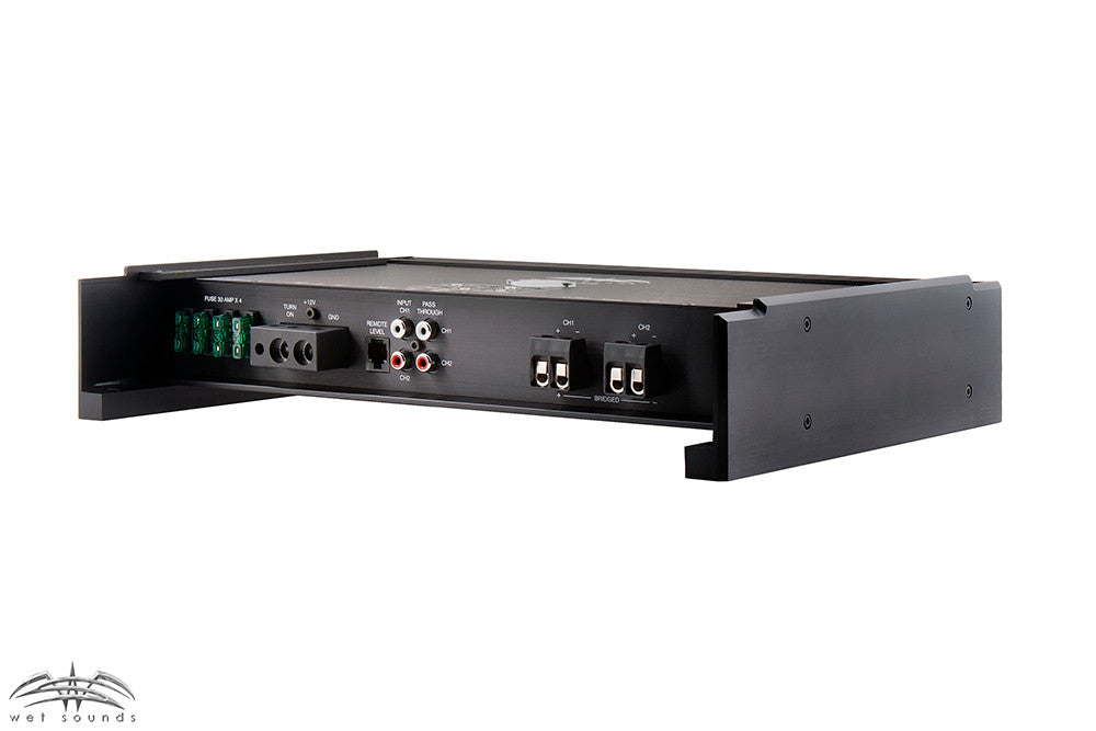 Wet Sounds REV10B-SC Black REV 10 Swivel Clamp Tower Speakers with Wet Sounds SD2 1250 Watt 2-channel Amplifier