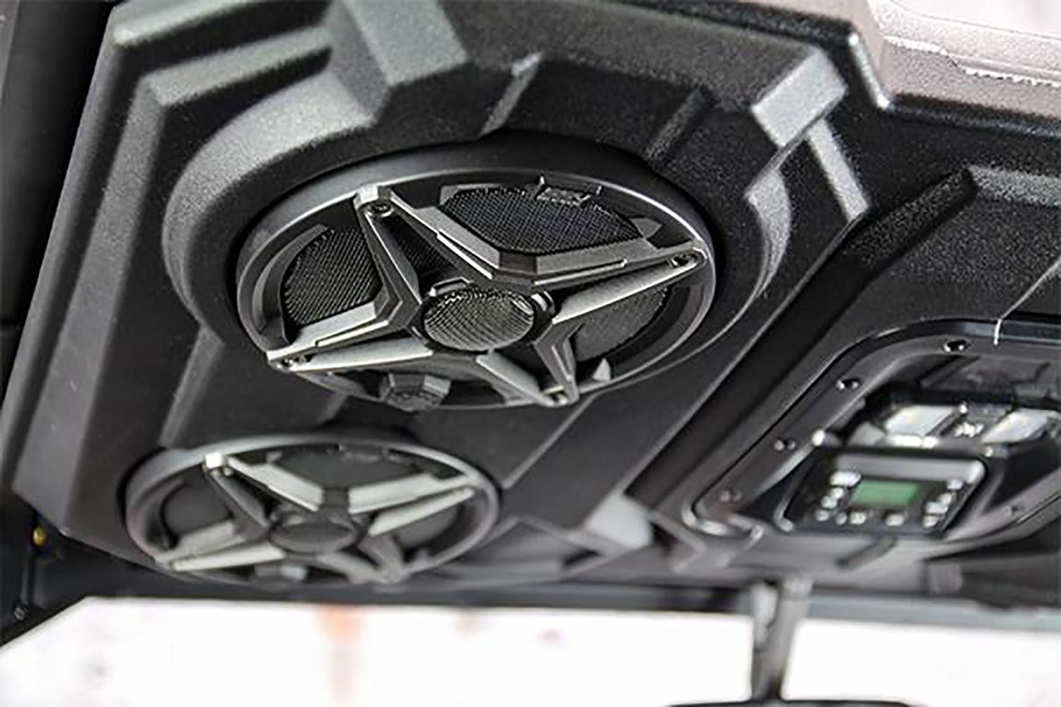SSV Works WP3-RZ3O65 Polaris RZR 1000 2 and 4 seat Bluetooth 4 Speaker Overhead Weather proof Audio System