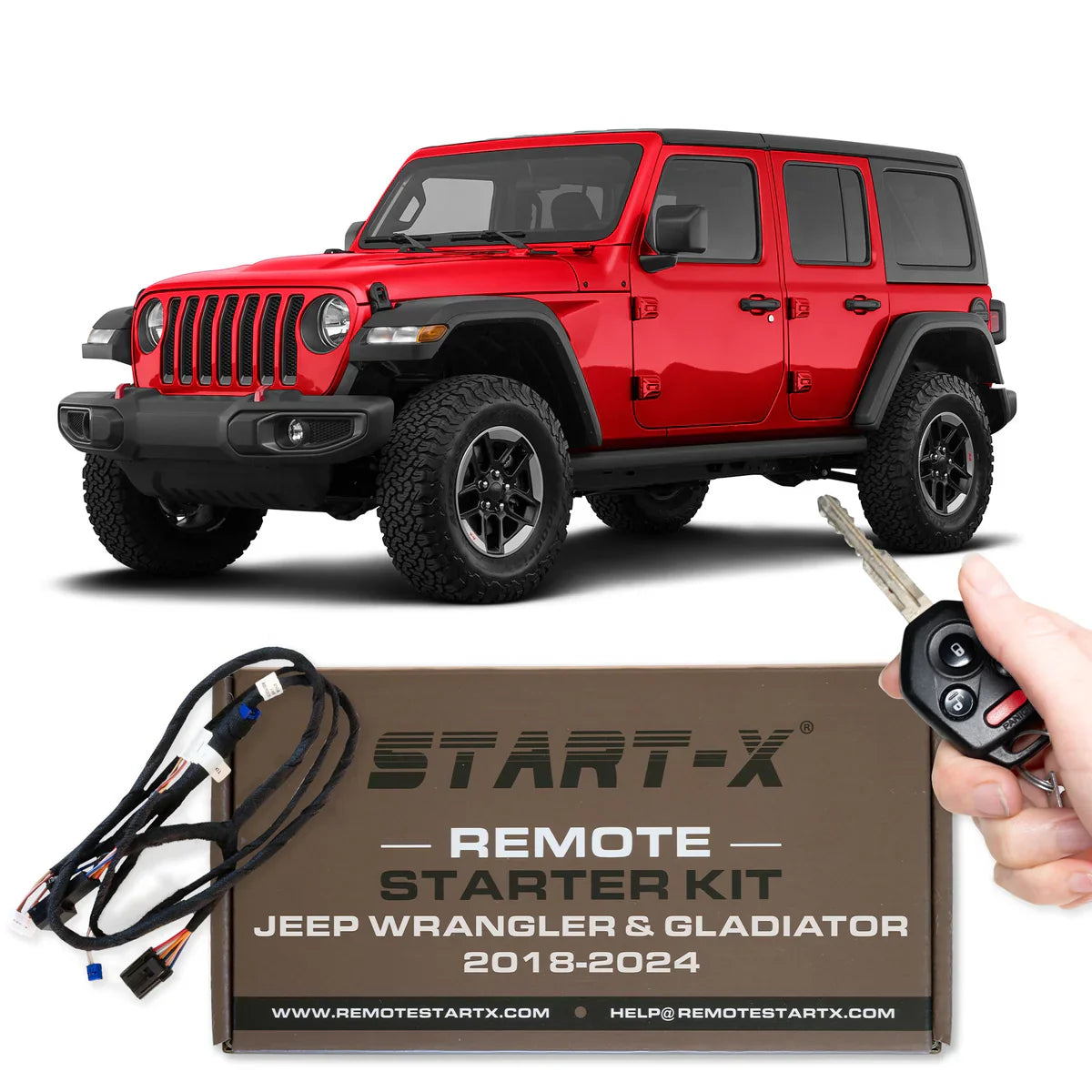 Start-X Plug N Play Remote Starter Kit for Jeep Wrangler & Gladiator (2018-2025) / Push to Start