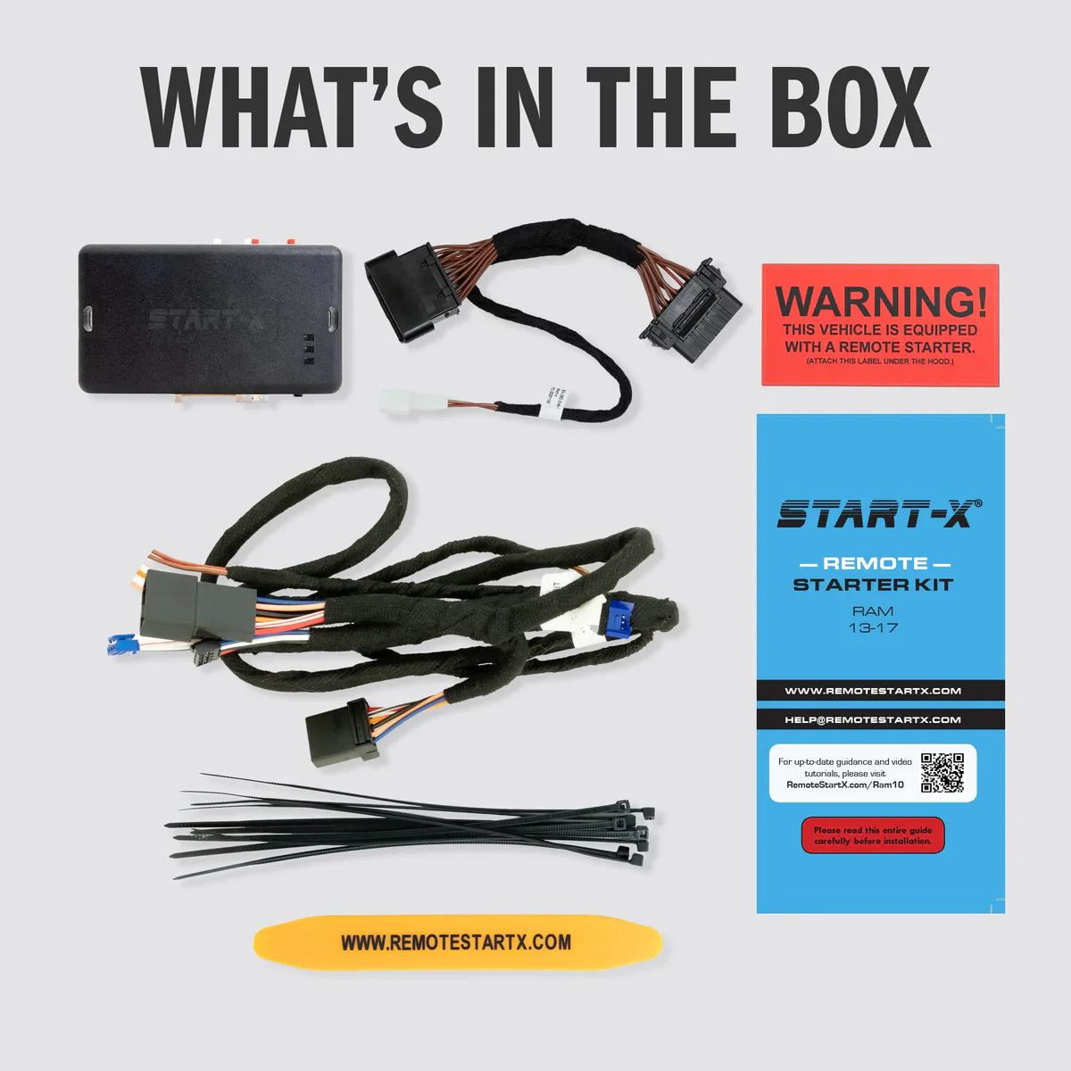 Start-X Plug N Play Remote Starter Kit for RAM Pickup Truck 1500/2500/3500 (2013-2017) / Key Start