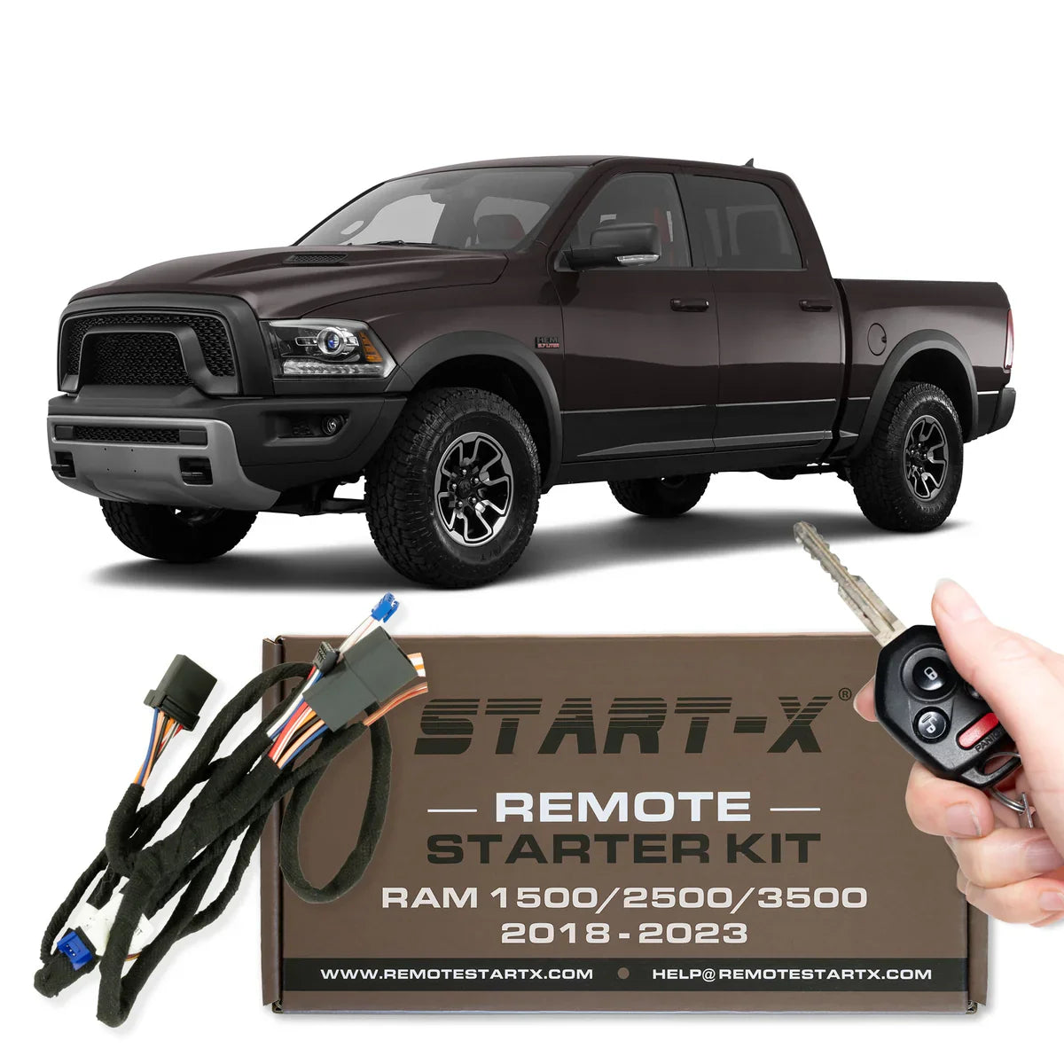 Start-X Plug N Play Remote Starter Kit for RAM Pickup Truck 1500/2500/3500 (2018-2023) / Key Start