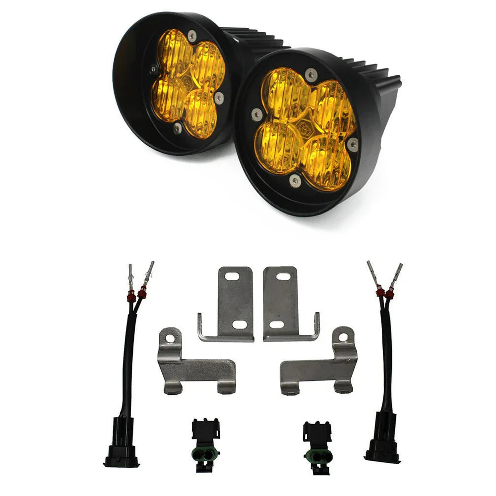 Baja Designs Toyota Tacoma (2012+)/Tundra (2014-21)/4Runner (2019+) LED Fog Light Kit, Squadron Sport (Amber)