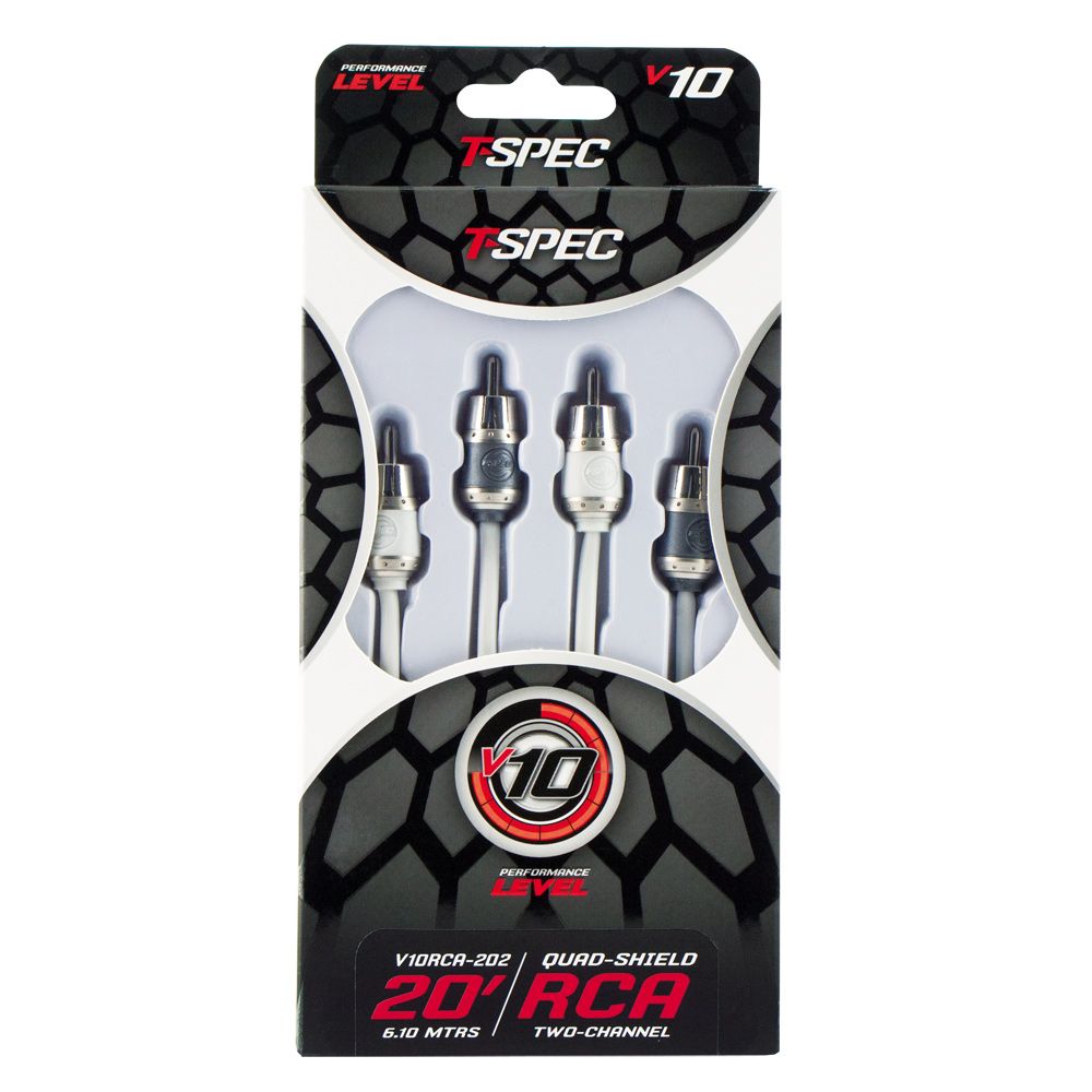 T-Spec V10RCA-202 20 Foot V10 Series Two-channel RCA Audio Cable