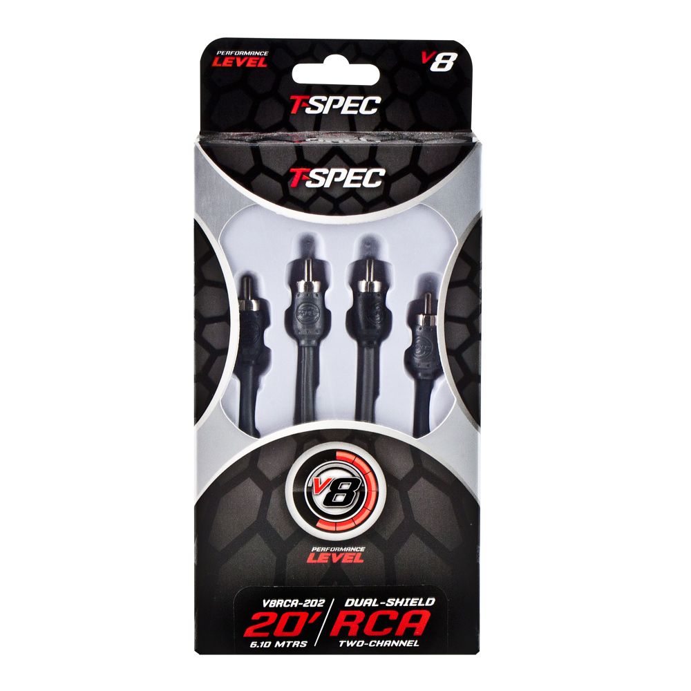 T-Spec V8RCA-202 20 Foot V8 Series Two-Channel RCA Audio Cable