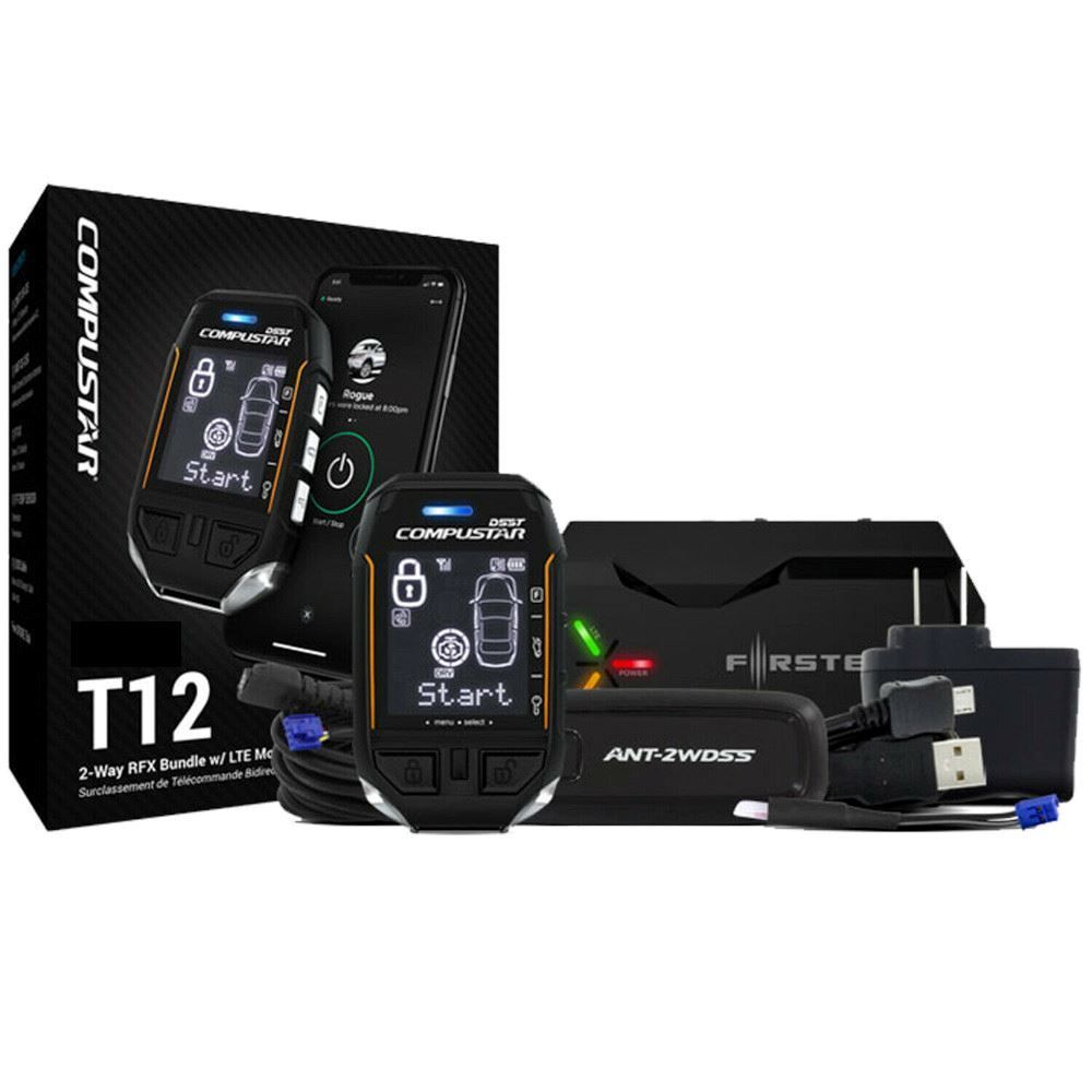 Compustar RFX-2WT12-SS 6-Button 2-Way Waterproof LCD, 3 mile range plus Drone DR-X1