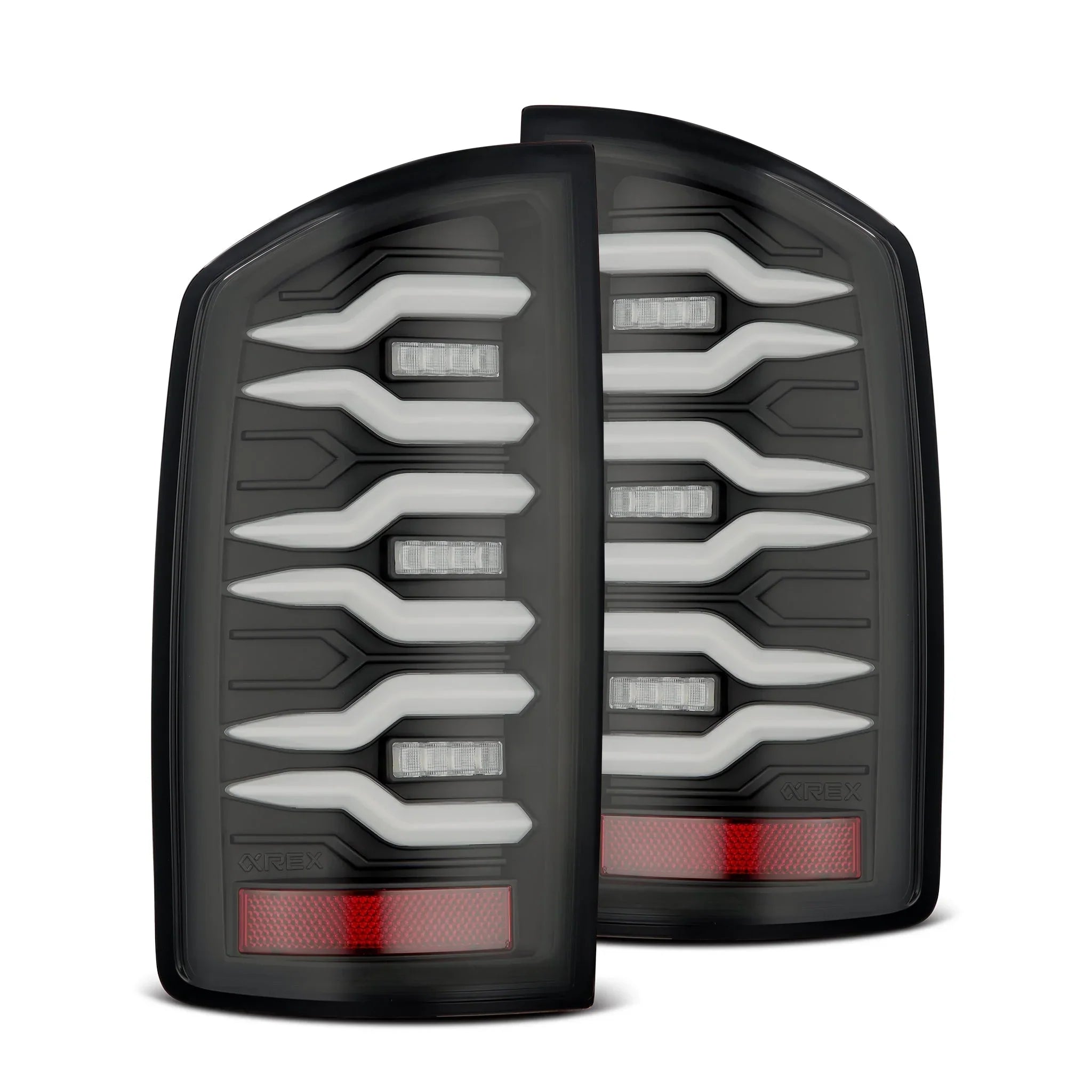 AlphaRex 02-06 Dodge Ram 1500/03-06 Dodge Ram 2500/3500 Truck LUXX-Series LED Tail Lights Black