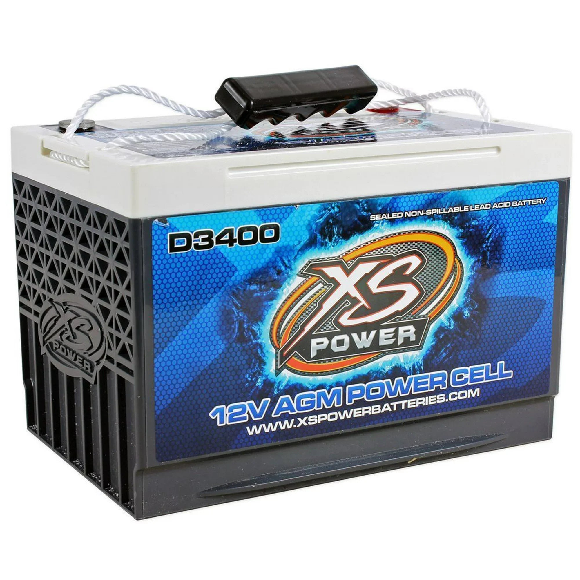 XS Power D3400 3300 Amp Car Audio Battery+Terminal