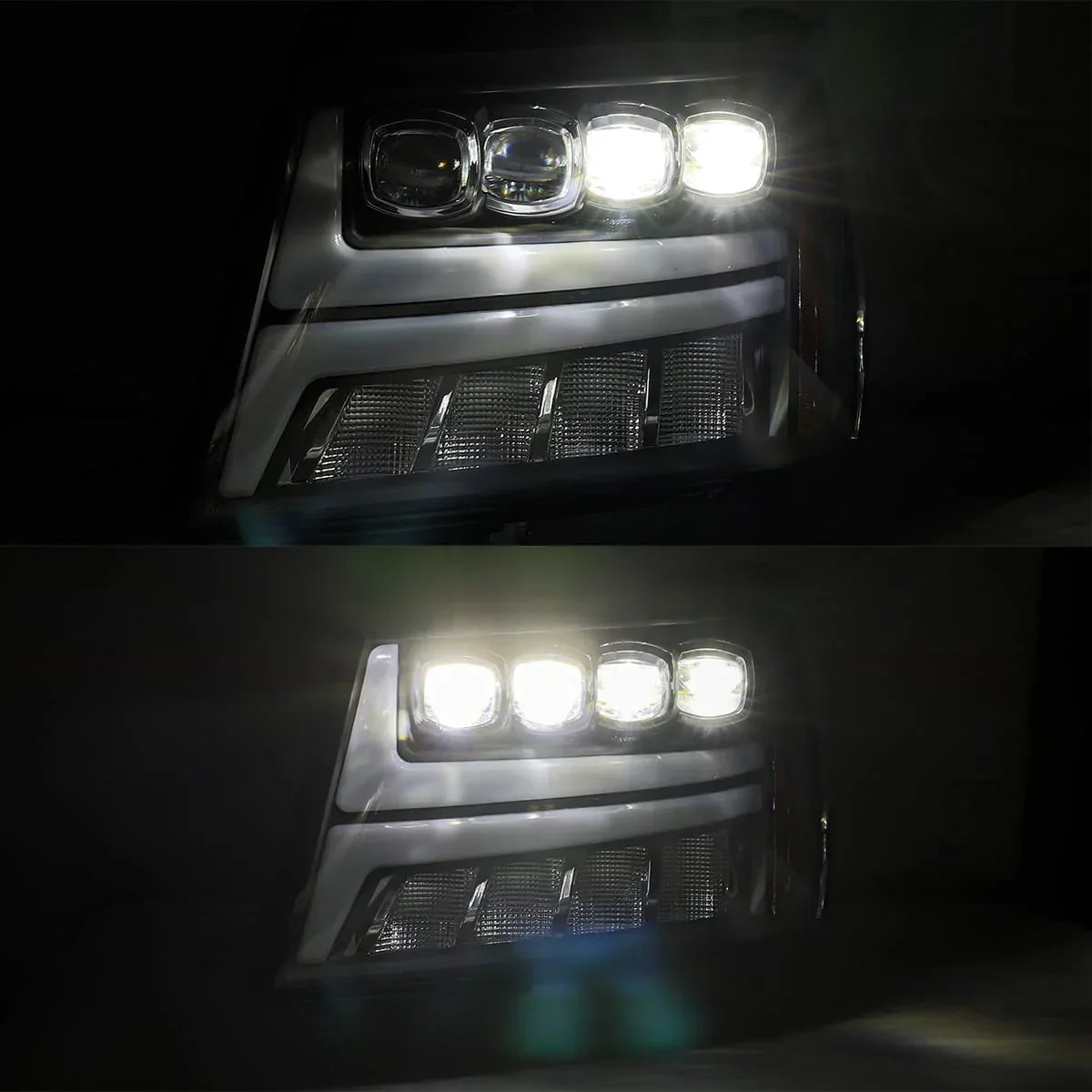 AlphaRex 07-14 Chevrolet Tahoe/Suburban/07-13 Avalanche NOVA-Series LED Projector Headlights Black