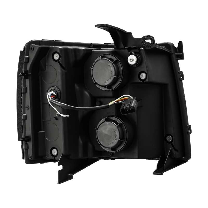 AlphaRex 07-13 Chevrolet Silverado PRO-Series Halogen Projector Headlights Jet Black