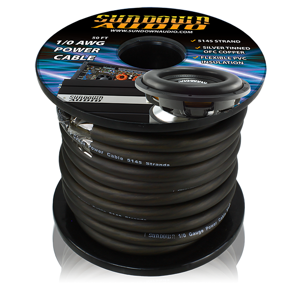 Sundown Audio 1/0 AWG Power Cable (50FT)